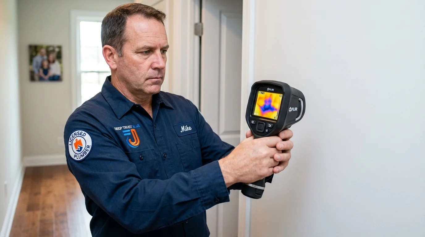 Thermal imaging leak detection by Johns Plumbing LLC in New Milford